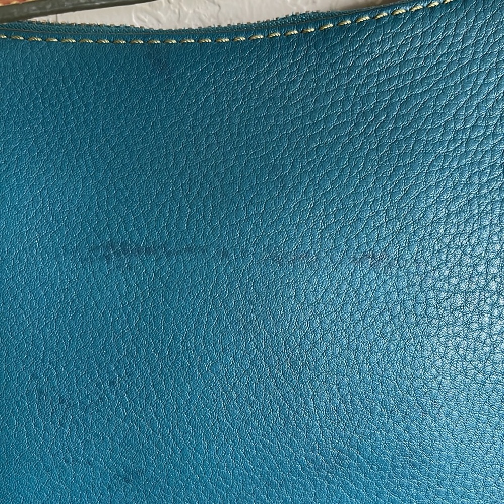 Coach Teal Pebbled Leather Chelsea Handbag F05S-8E96 - Picture 3 of 12